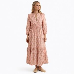 Emerson Fry India Collection Frances - Monday Flowers Organic Cotton Dress XS